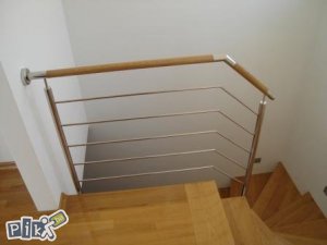 Inox ograde kombinacija drvo inox