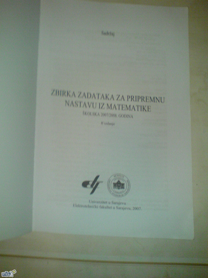 Zbirka zadataka za pripremnu nastavu iz matematike