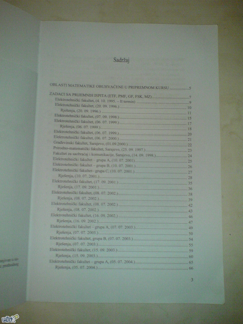 Zbirka zadataka za pripremnu nastavu iz matematike