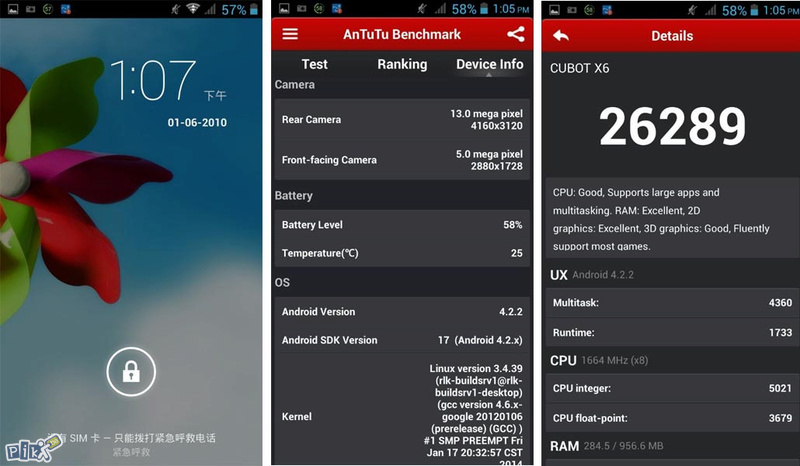 CUBOT X6, Octa Core, 16GB ROM, 8MP kamera, 5" HD ekran