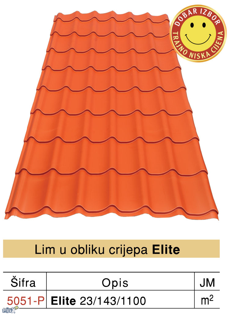 Lim u obliku crijepa ELITE 23/1100