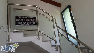 Staklene stubišne inox ograde staklo ograda lamistal