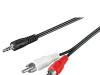 Audio kabal 1X3,5mm/2X RCA AUX 1.5m (1250)
