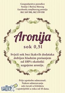 Aronija 100% hladno cijedjena 500ml
