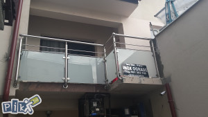 INOX OGRADE Commo pola staklo ograda