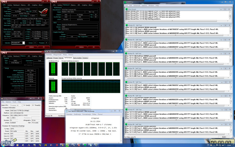 i7 3770K, Asus P8Z68-V PRO/GEN3, 8GB DDR3 HyperX