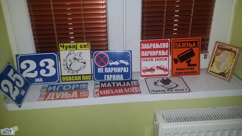 Pvc Table,znakovi obaveštenja,upozorenja