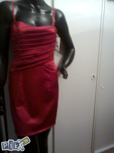 Uska crvena elegantna haljina, 066286805