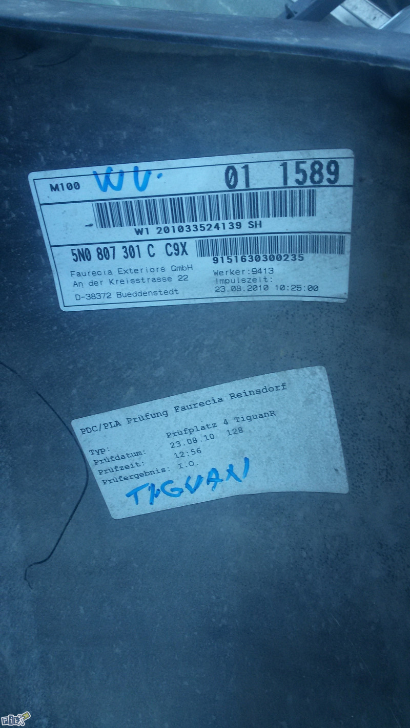 VW Tiguan - zadnji branik