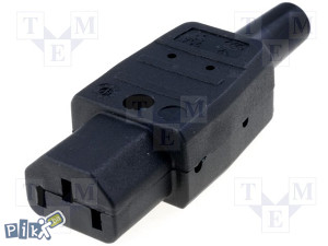 Napojni 3-polni konektor zenski IEC-60320 C13 (710)