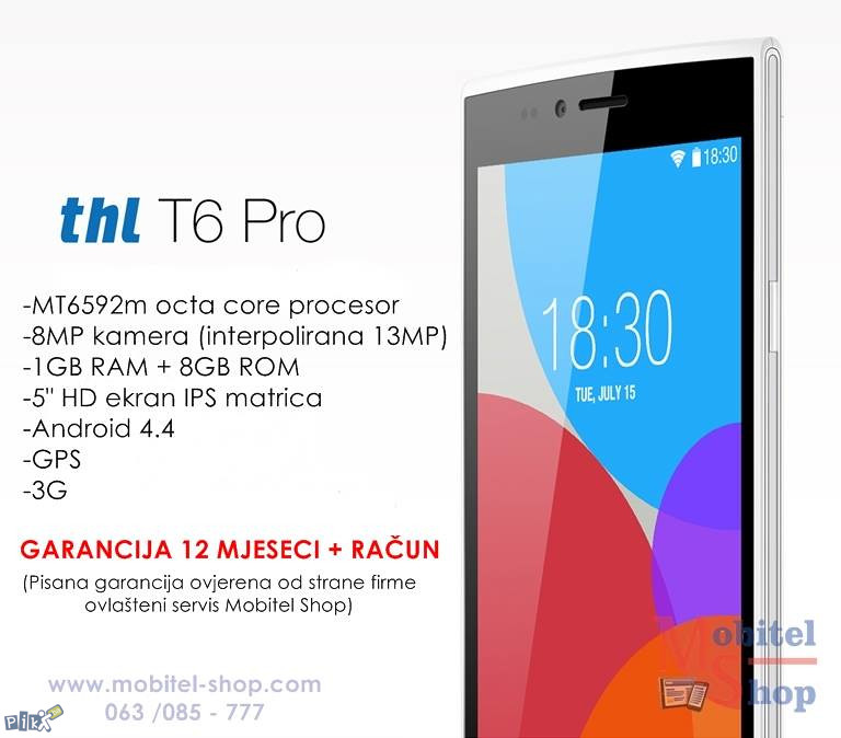 THL T6 pro | Octa core | Dual sim | 8GB