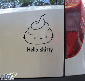 Auto naljepnica HELLO KITTY