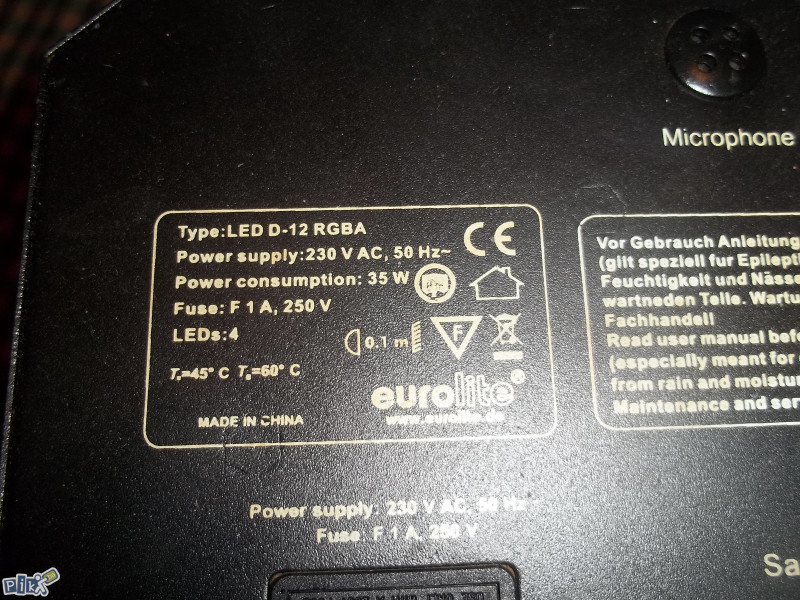 2OO KM;Stroboskop,Svjetlo Eurolite LED FE-600 RGB DMX