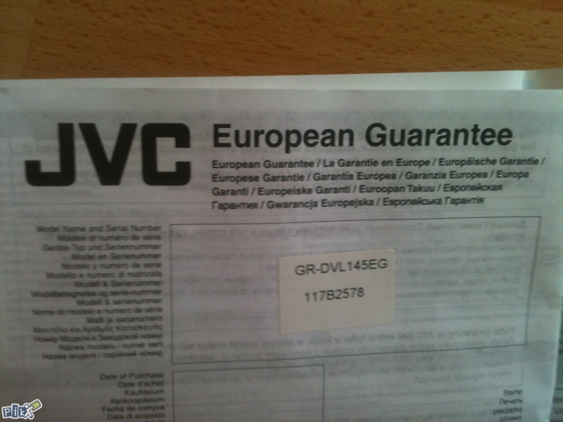 digitalna camera JVC mod GR-DVL 145 eg