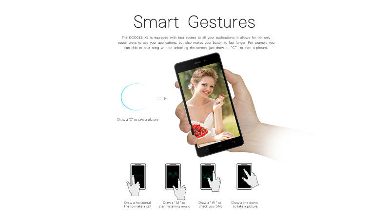 Doogee X5 - 1GB RAM/ 5" / dual sim/ quad core / 8MP